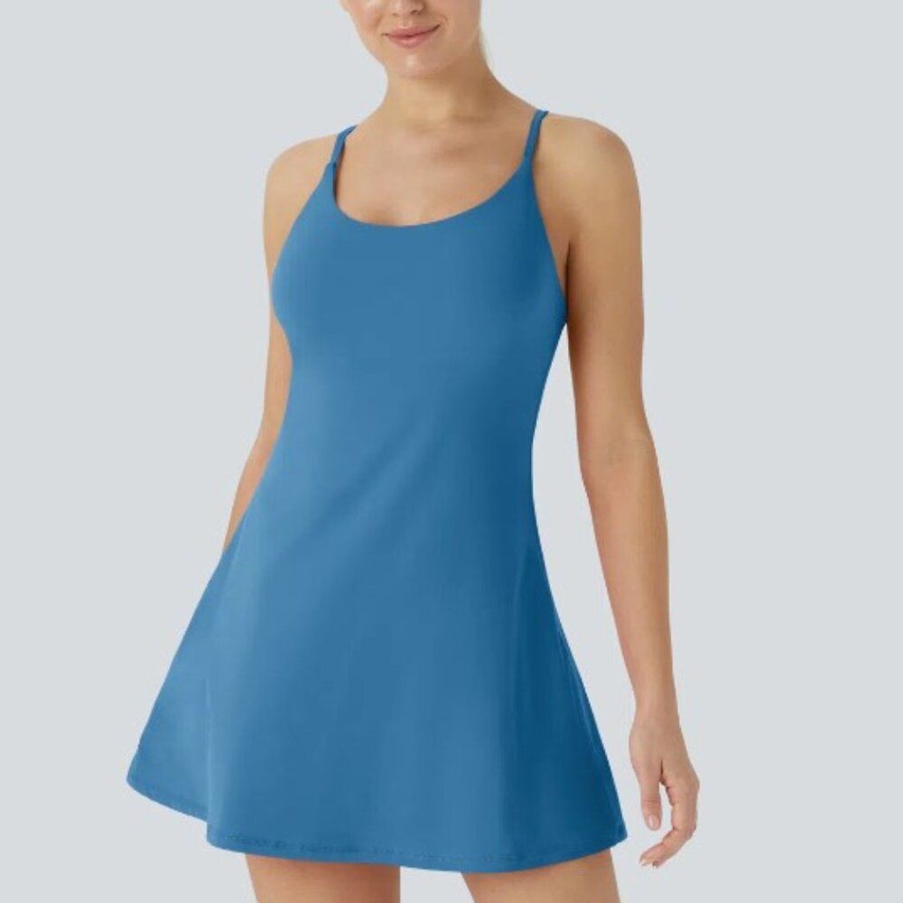 Halara Sporty Shorts Dress Athleisure Racerback Athletic Soft Sport Tennis